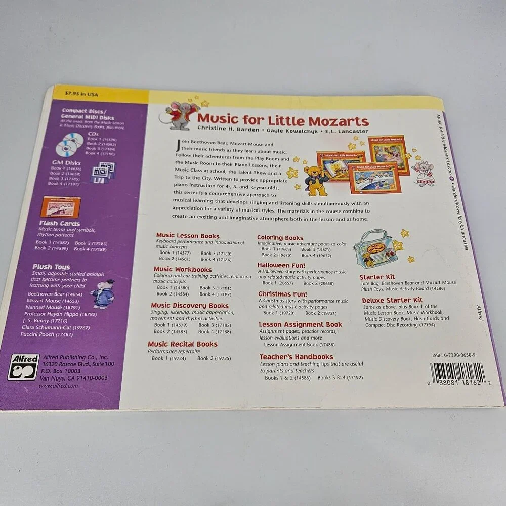 Alfred Music for Little Mozart Piano Learning Prep Level 4 Lesson Recital Lot 2